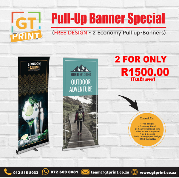 Special for 2 Pull Up Banners